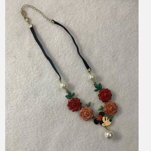 Disney Parks Jewelry Disney Dress Shop Flower and Garden Minnie Mouse Necklace